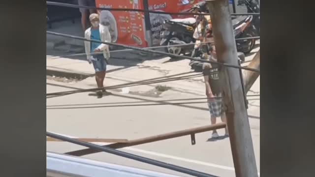 Raw Footage: How to take a gun very easily from the guy who is out of mind.