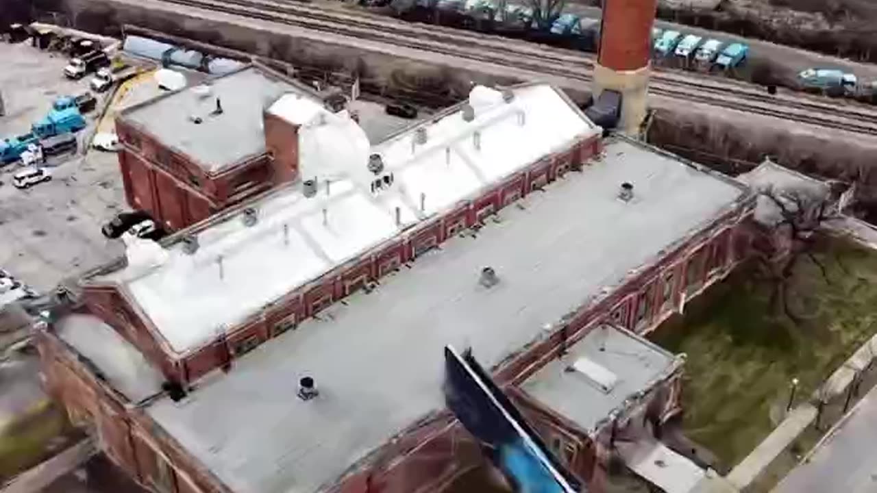 Mayfair Pumping Station Gaussian Splat shot with DJI Mavic Mini #gaussiansplat #dronevideo #lumaai