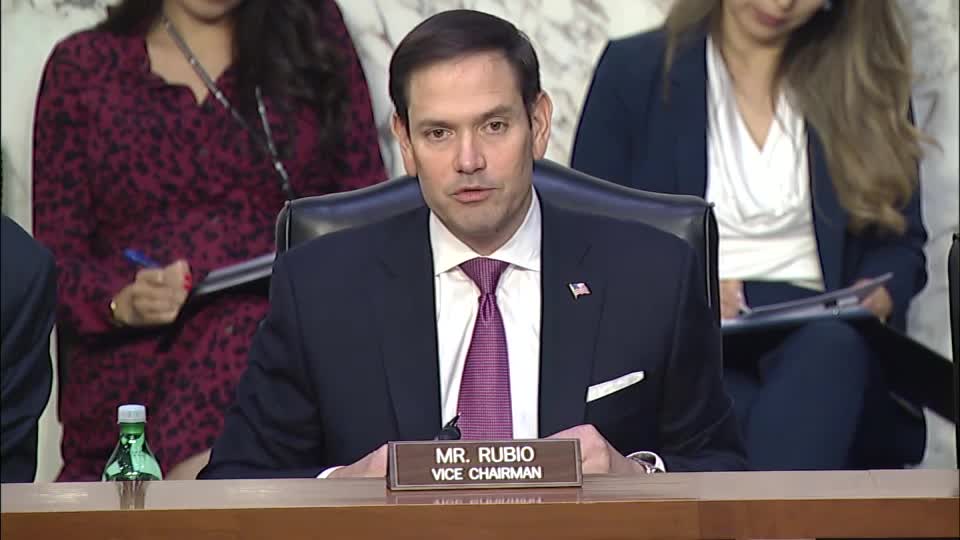Vice Chairman Rubio Speaks at an Intelligence Committee Hearing on Countering the Threat from China