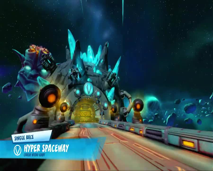 Crash Team Racing Nitro Fueled - Hyper Spaceway Mirror Mode Gameplay