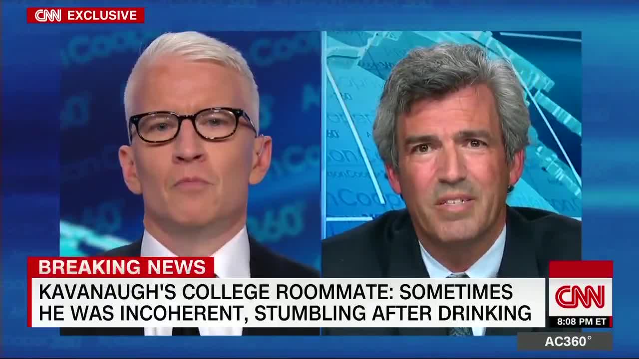 College roommate gives bizarre double-speak account of 'agressive' Kavanaugh.