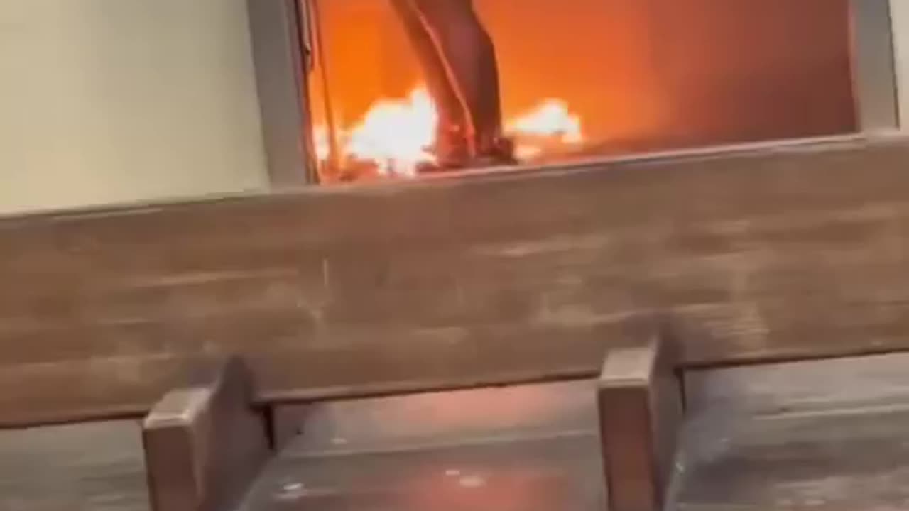 Woman being burned alive on a NYC subway after being set on fire by a migrant while people watch