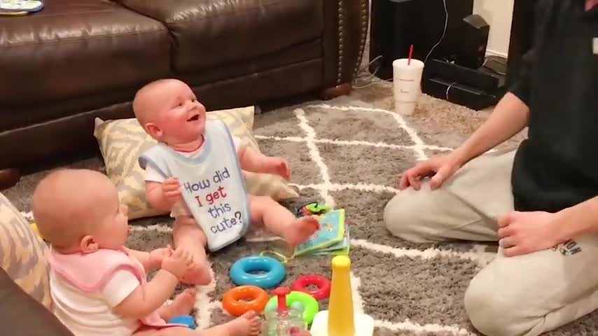 Baby Twins Fun Video