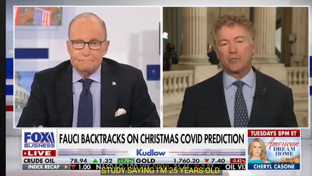 Senator Rand Paul Discusses Natural Covid 19 immunity