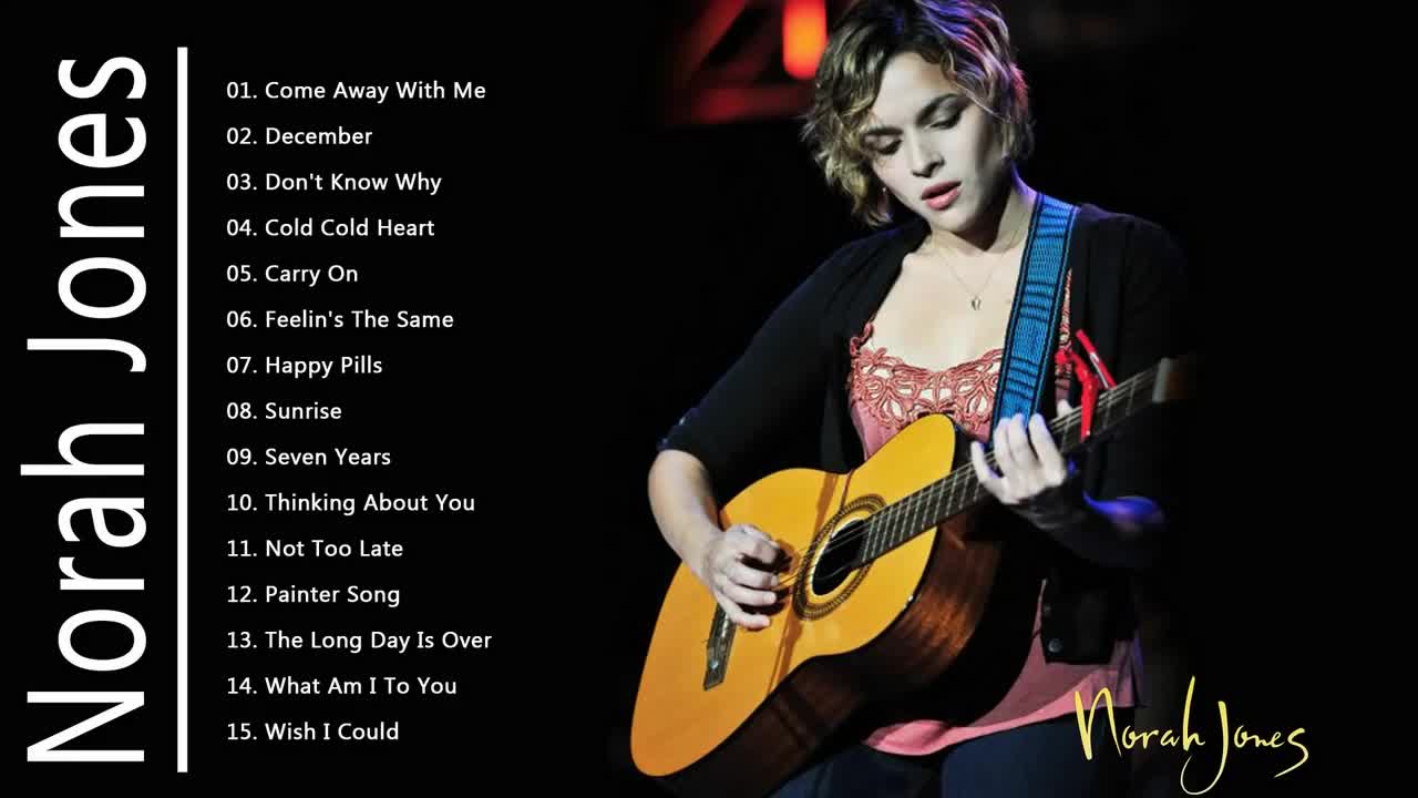 Collection of The Best Songs Of Norah Jones - Album the best Jazz Songs by singer Norah Jones