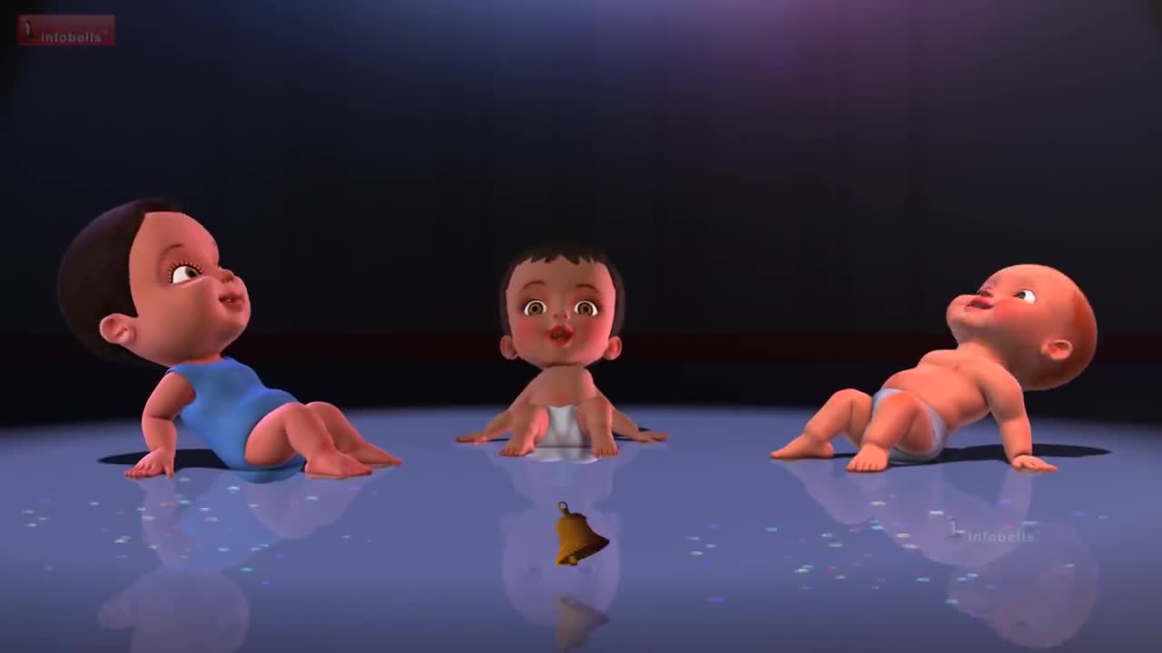 Funny cartoon baby dancing