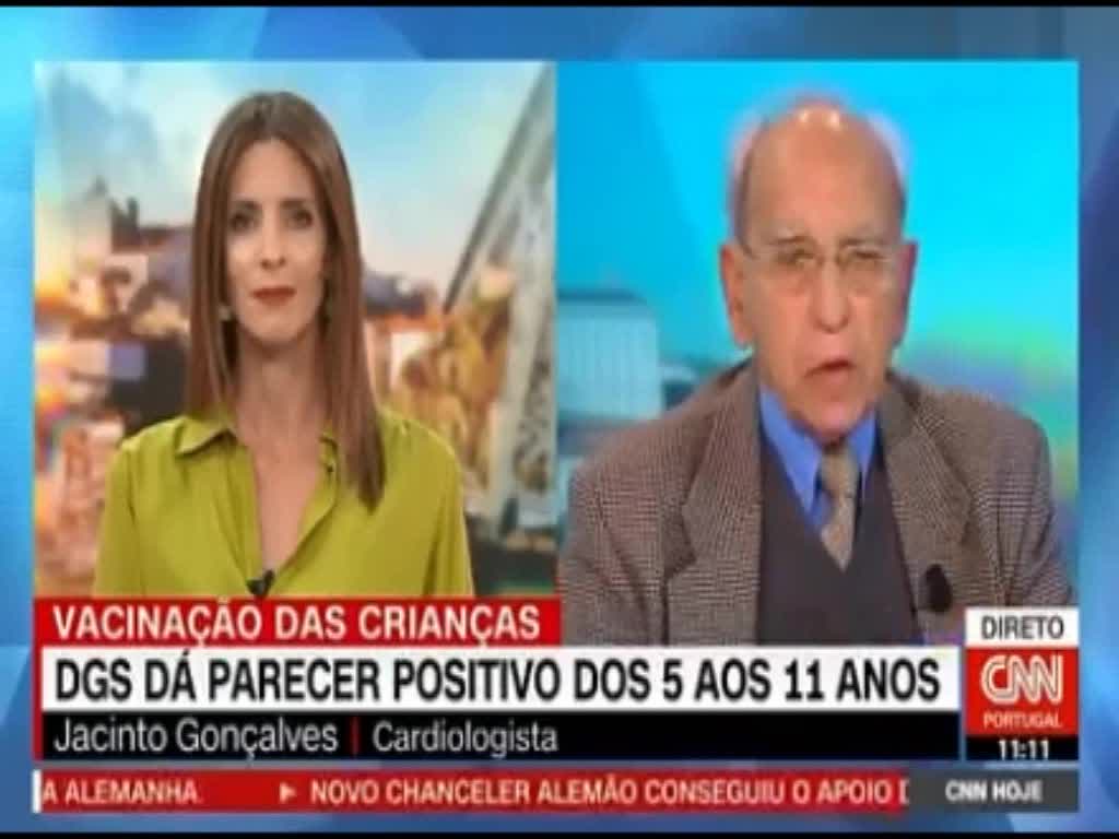 Jacinto Goncalves - Presidente Fed Portuguesa de Cardiologia sobre Vacinação Crianças