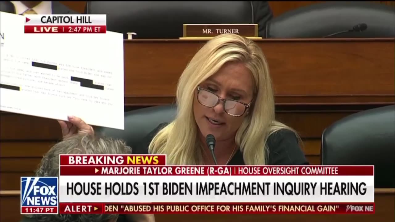 Democrats completely lose it as Marjorie Taylor Greene shows Evidence at Biden Impeachment Inquiry