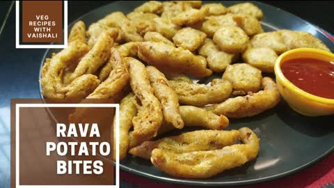 Rava Potato Bites | Instant Suji Potato Bites| snacks | Indian snacks