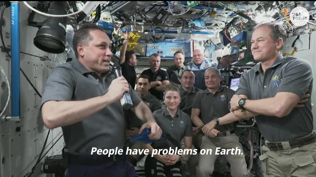 Russian cosmonaut hands over command of ISS, sends message of unity _ USA TODAY