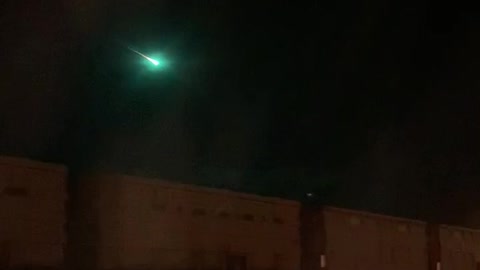 Large Meteor Racing Through Sky