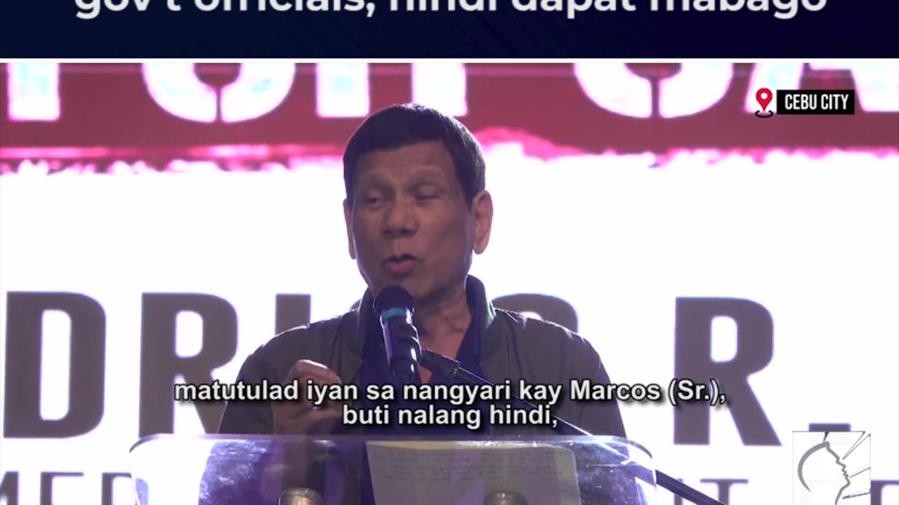 FPRRD kay PBBM: tapusin mo lang ang biyahe mo