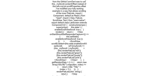 FlatList inside ScrollView doesn&#39;t scroll