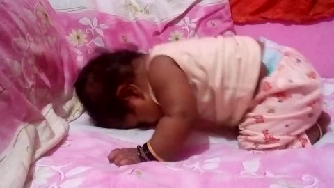 Cute Baby Tries To Sit