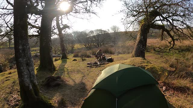 Riverside wildcamping. Speedlapse. GoPro