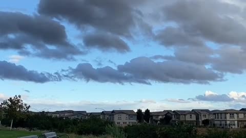 Sky views of a earthquake coming