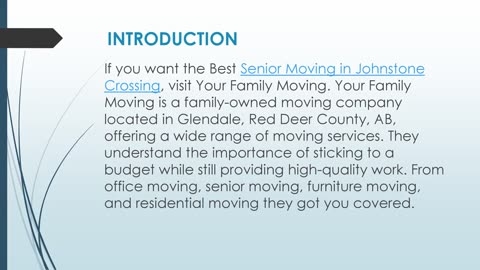 Best Senior Moving in Johnstone Crossing