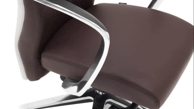 Wrigley Genuine Leather Aluminum Executive Chair