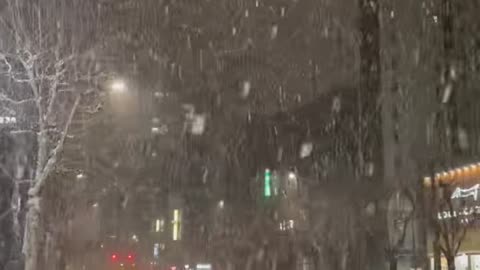 Heavy snowfall in Seoul