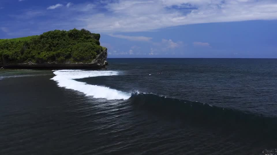 Drone Footage of People Surfing in the Sea