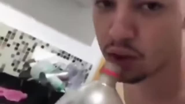 Guy Drinks Soda and Then Turns Distorted