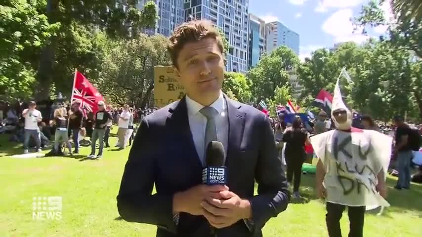 THOUSANDS in Melbourne Australia PROTESTING - "Klu Klux Dan"