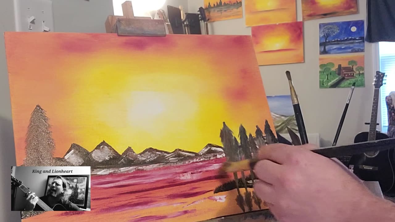 Red Mountains Time lapse painting Sunset Music King and Lionheart Of Monsters and Men