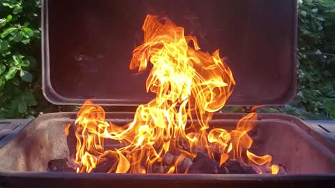 Lighting coals in Slow Motion