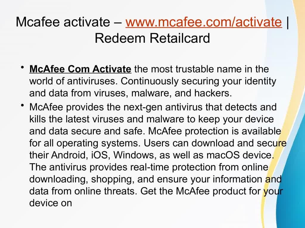 www.mcafee.com/activate