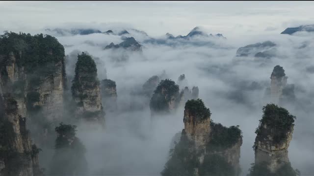 Rocks and a sea of clouds