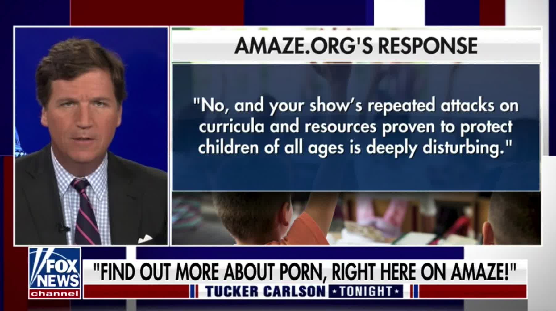 Tucker Carlson reads out the response his show got from Amaze