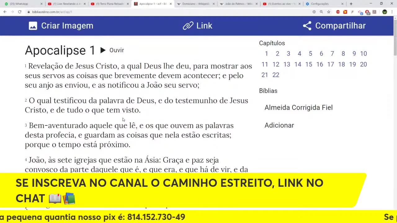 Canal Evidências - 4AGhprYhfHs - Live Revelando o Apocalipse com as chaves bíblicas