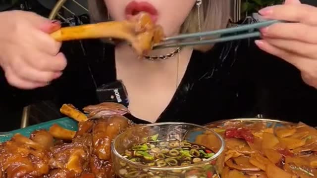 ASMR Mukbang Eating Show, ASMR Noodle Soup Eating Girls (3)