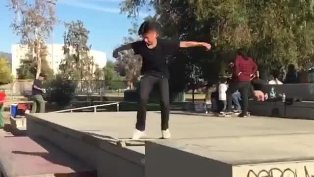 Collab copyright protection - guy skating falls down