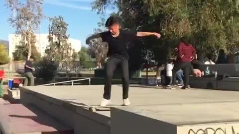 Collab copyright protection - guy skating falls down