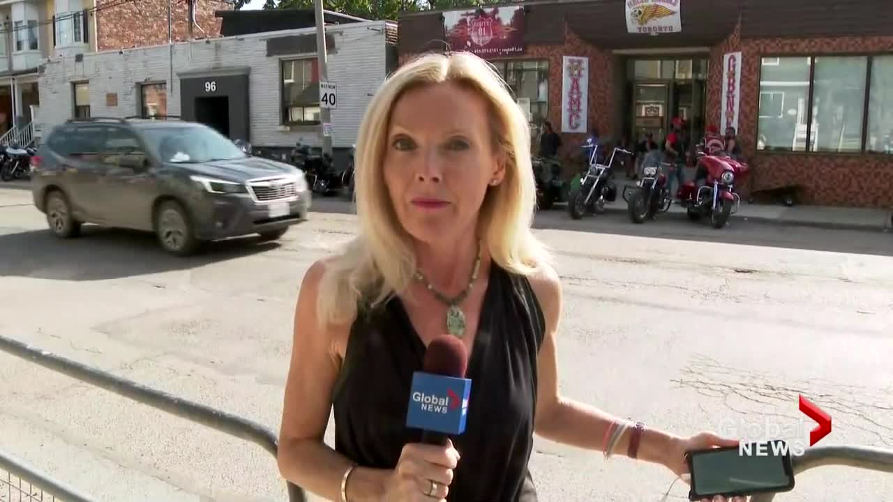 Hells Angels ride through Toronto in memorial procession for fallen member