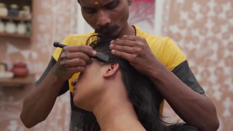 Relaxing and Sleep Inducing Head Massage _ Indian Massage