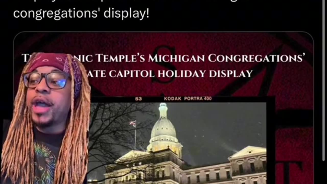 THE SATANIC TEMPLE'S MICHIGAN CONGREGATIONS' STATE CAPITOL HOLIDAY DISPLAY