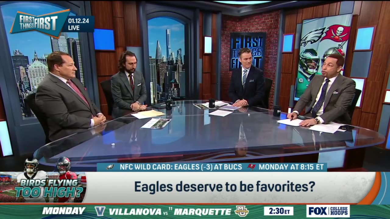 FIRST THINGS FIRST Nick and Broussard made a bold prediction for the Eagles vs Bucs on Monday