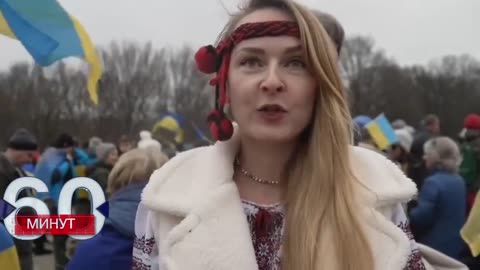 Ukrainians holding a rally in Washington