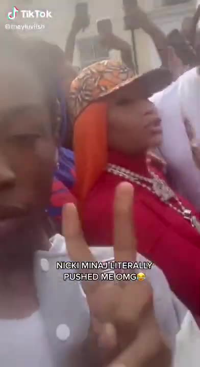 Nicki Minaj Pushes Fan Away in the Words of Rooga Baqdafuqup