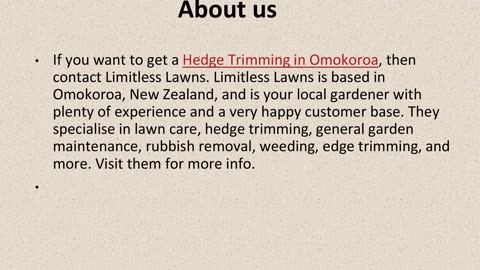 Best Hedge Trimming in Omokoroa.