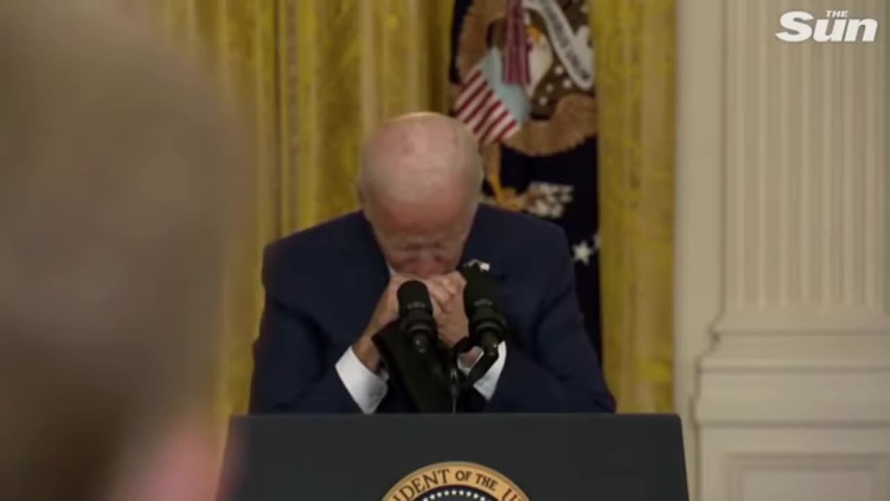 Biden Falls Asleep At Podium Mid Speech! Thoughts Caught On Telepathic Microphone I Invented