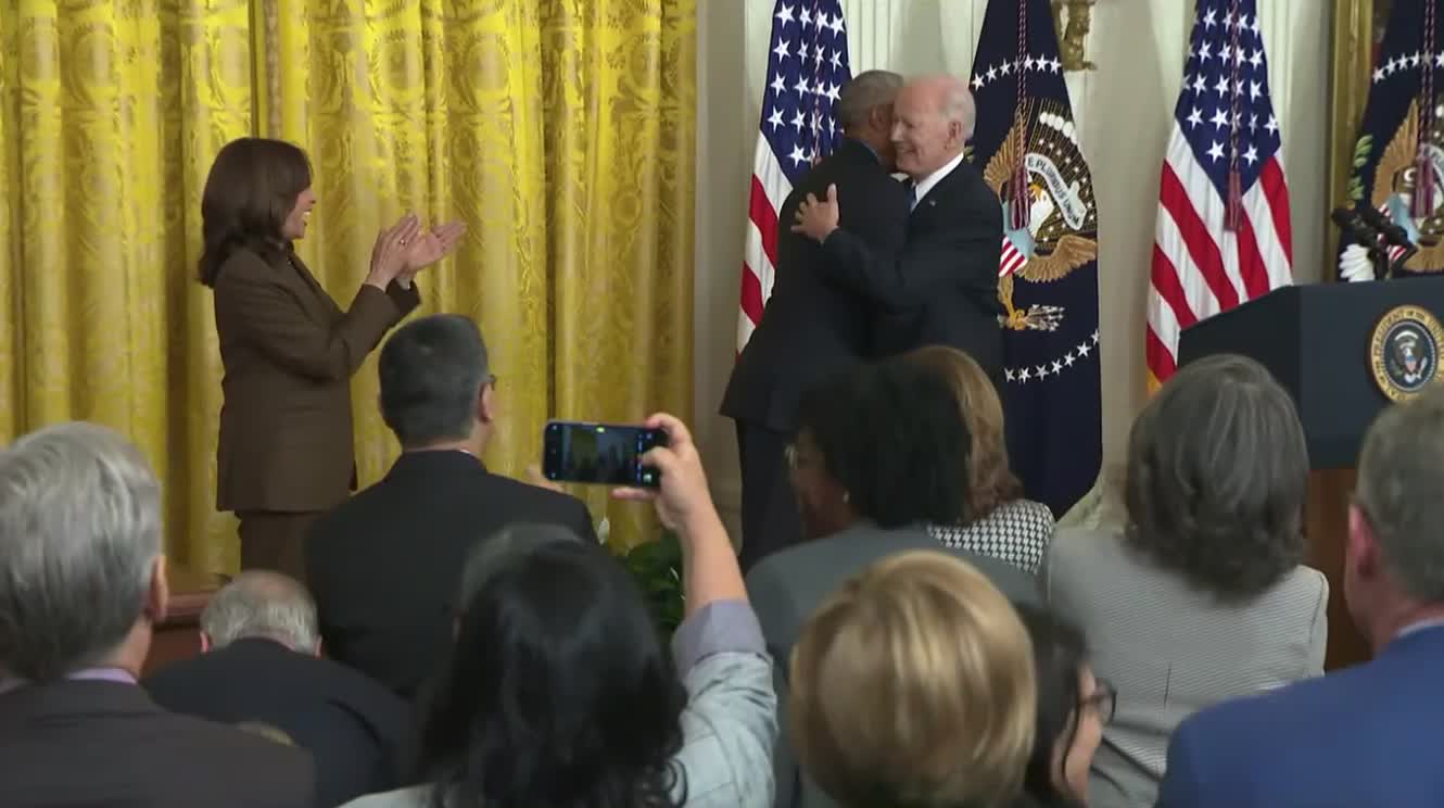 Biden: "Barack, let me remind you, it's a hot mic."