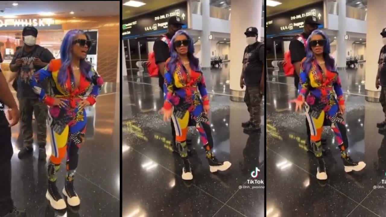 Black Chyna” Yells At Patrons In Miami International Airport To Get Vaccinated.