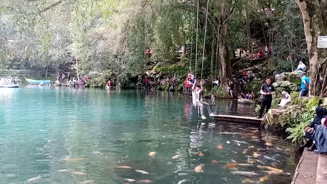 Blue Brass Lake, West Java, Indonesia