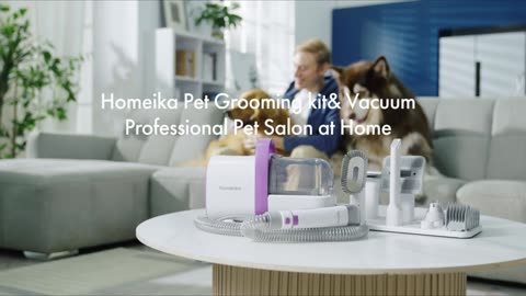 Homeika Dog Grooming Kit Dog Hair Vacuum Suction 99% Pet Hair