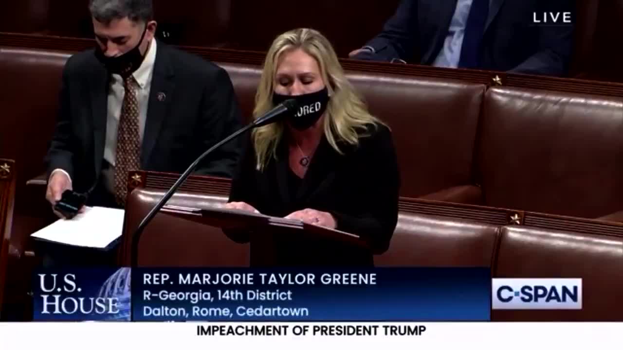 Marjorie Taylor Greene objects to impeachment
