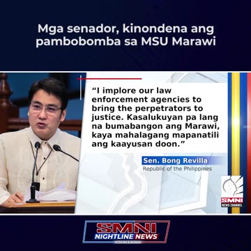 Mga senador, kinondena ang pambob*mba sa MSU Marawi