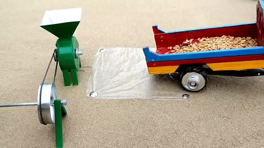 Diy mini tractor flour mill machine mini science project - @kids Creative - Baby creator